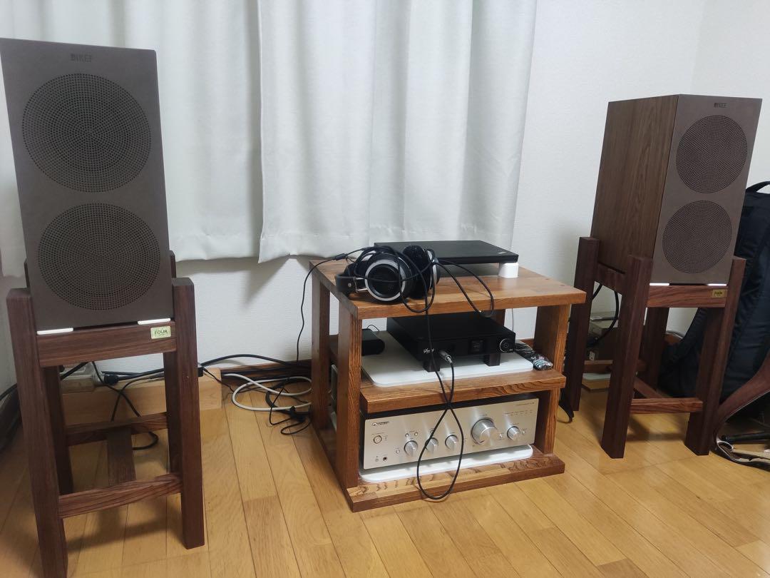 魅力的な価格 フォーハンズ カスタム R3専用 円く KEF 総ミャンマーチーク材 スピーカー・ウーファー