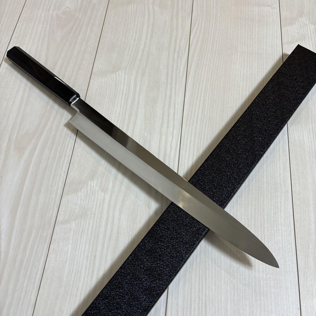 新品】本焼V金10号柳刃包丁 刺身包丁 尺一330mm 野暮った