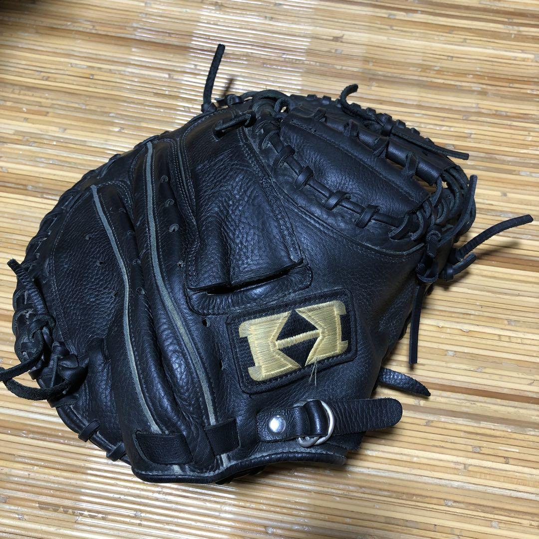 ハイゴールド 中古 グローブ キャッチャーミット ブラック 軟式 野球