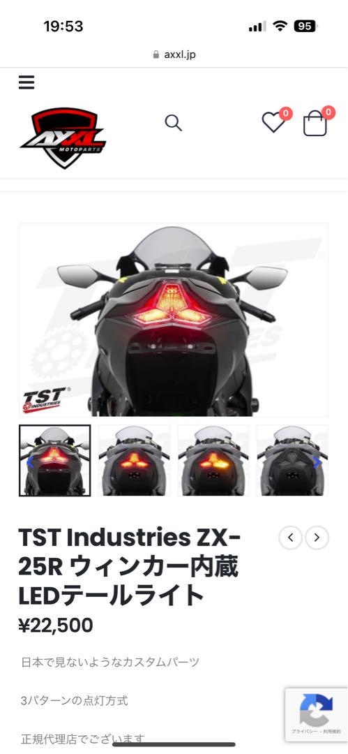 TST ZX-25R 憂 ウィンカー内蔵 テールランプ