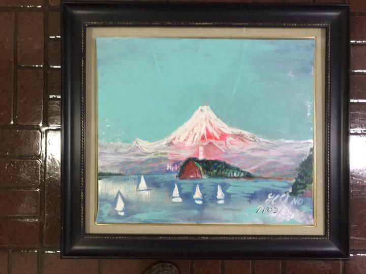 空飛ぶ画家糸川裕志の幻想絵画、富士山曼荼羅の一点