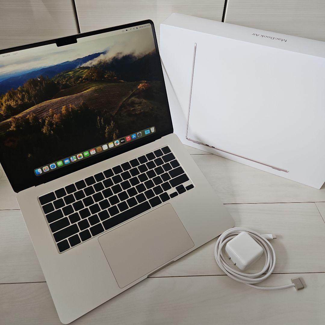 新品同様 M3 MacBook Air 15インチ 16GB 512GB 済まない US