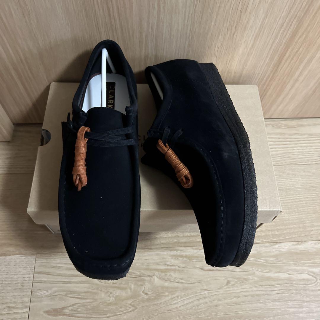 新品クラークス CLARKS WALLABEE 程よかっ ワラビー 30cm UK11 黒