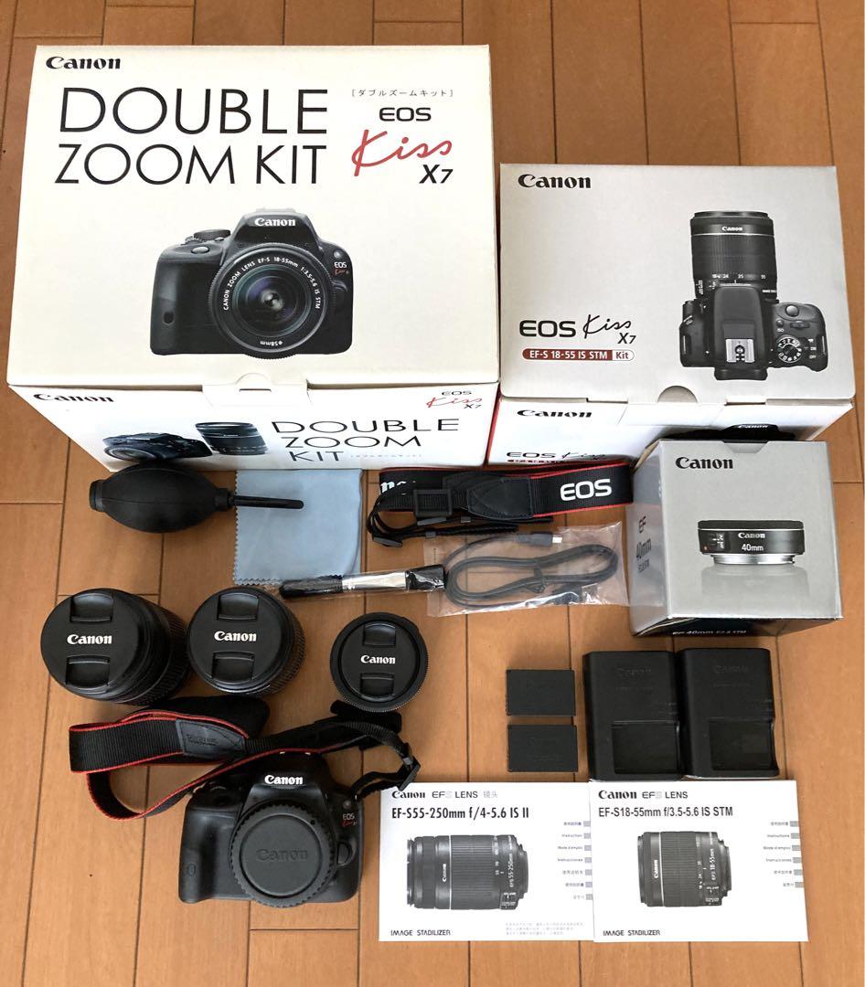 愛と光のお店様専用】EOS KISS7 情けない ダブルズームキット＋単