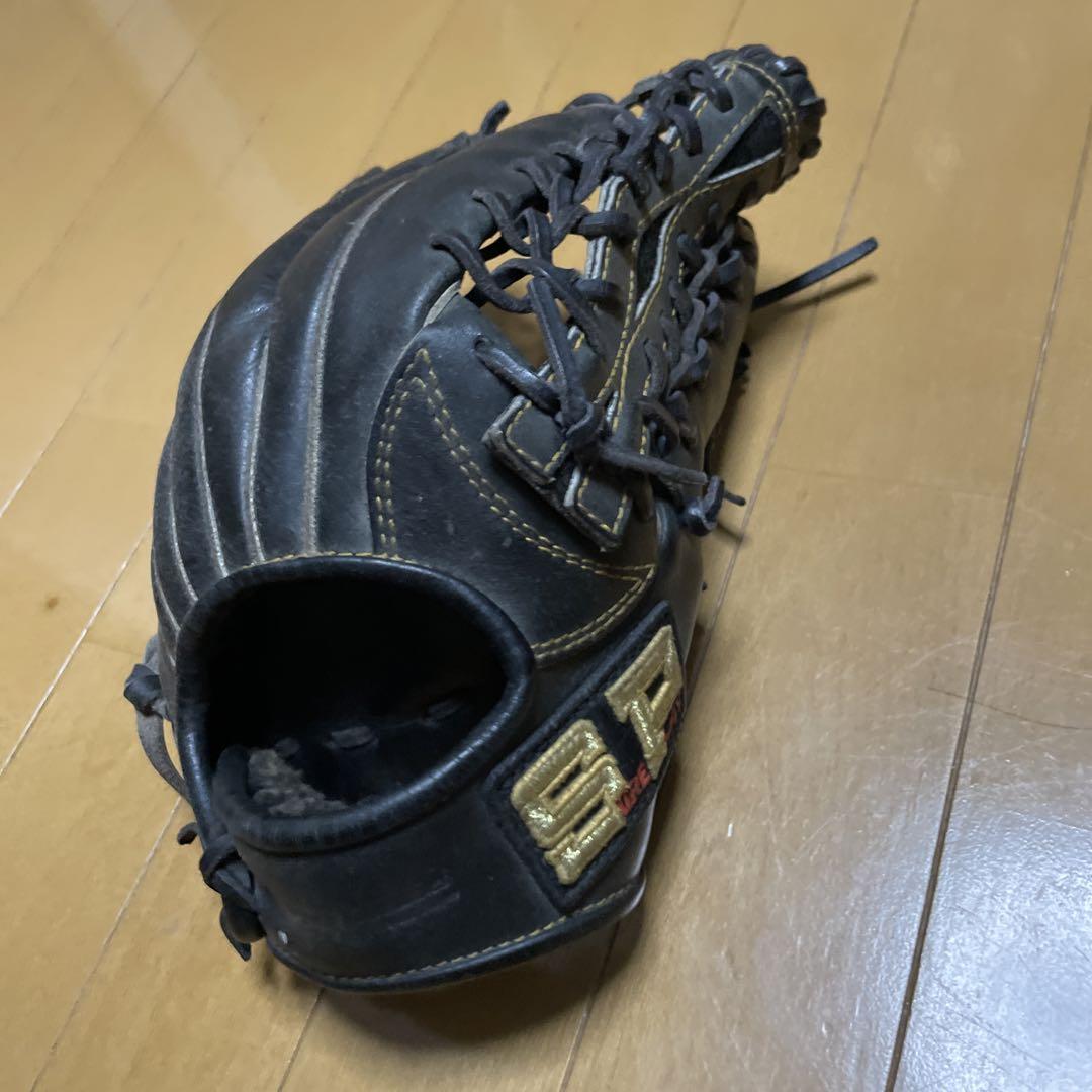 シュアプレイ 大き 外野手用グローブ 硬式用 ブラック