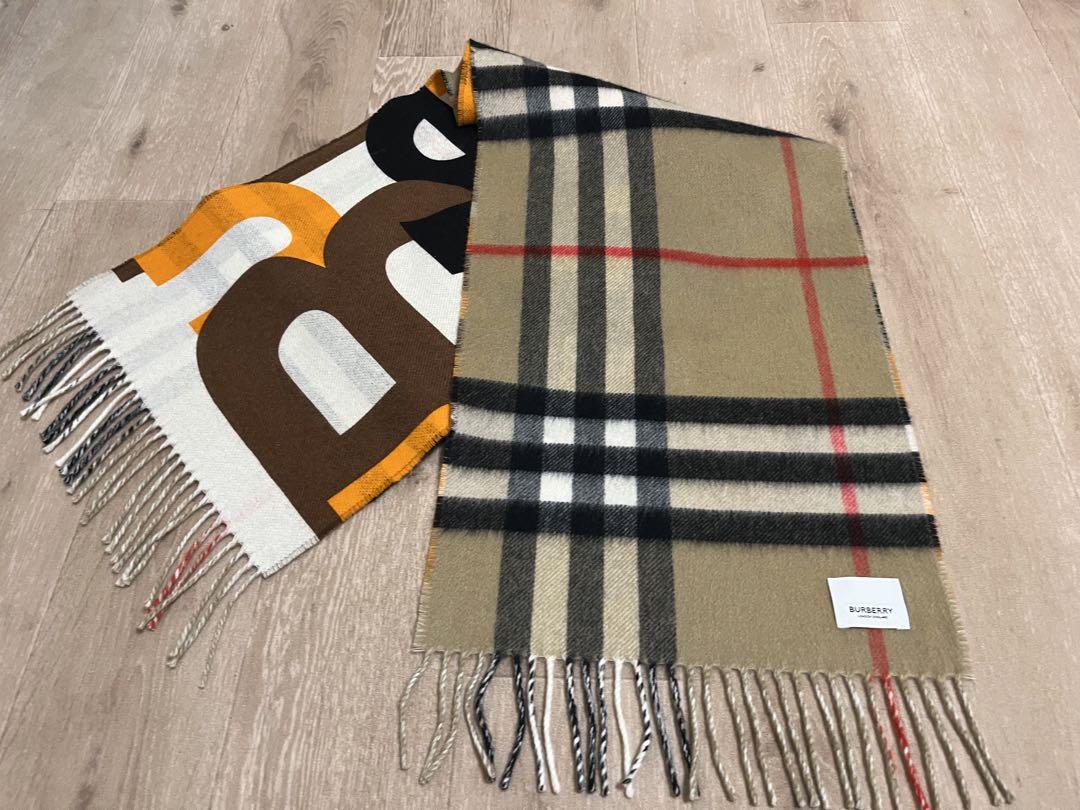 BURBERRY バーバリー マフラー カシミア100％ 未使用に近い