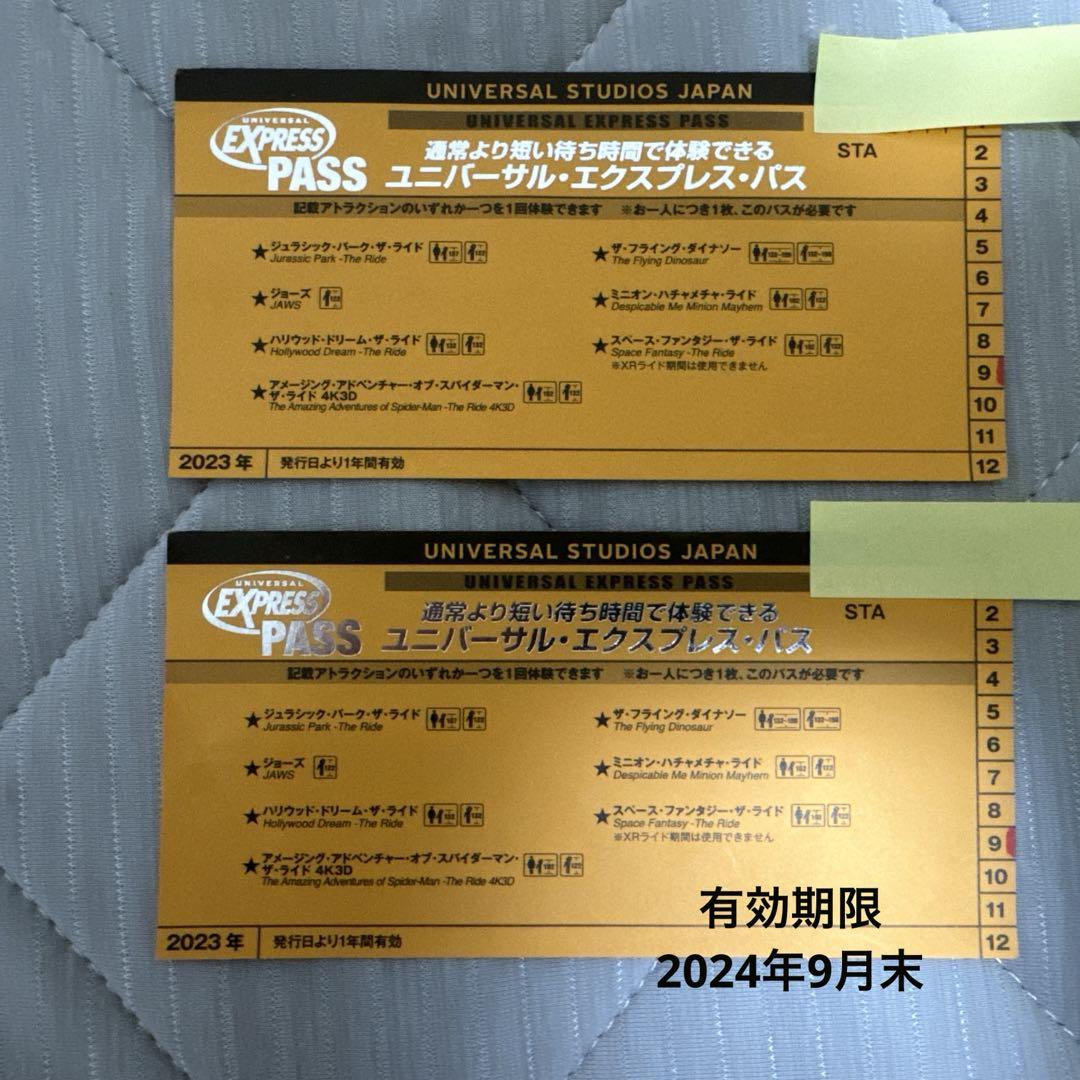 ユニバーサル•スタジオ・ジャパン エクスプレスパス 2枚 台無し