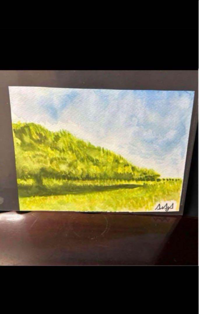 絵 絵画 水彩 樹木 木 水彩画 絵 絵画 水彩色鉛筆 風景画