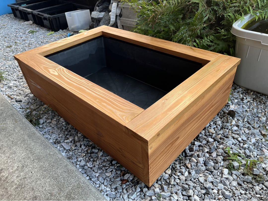 新品】60Lトロ舟と木枠のセット 屋外用 しょぼかっ