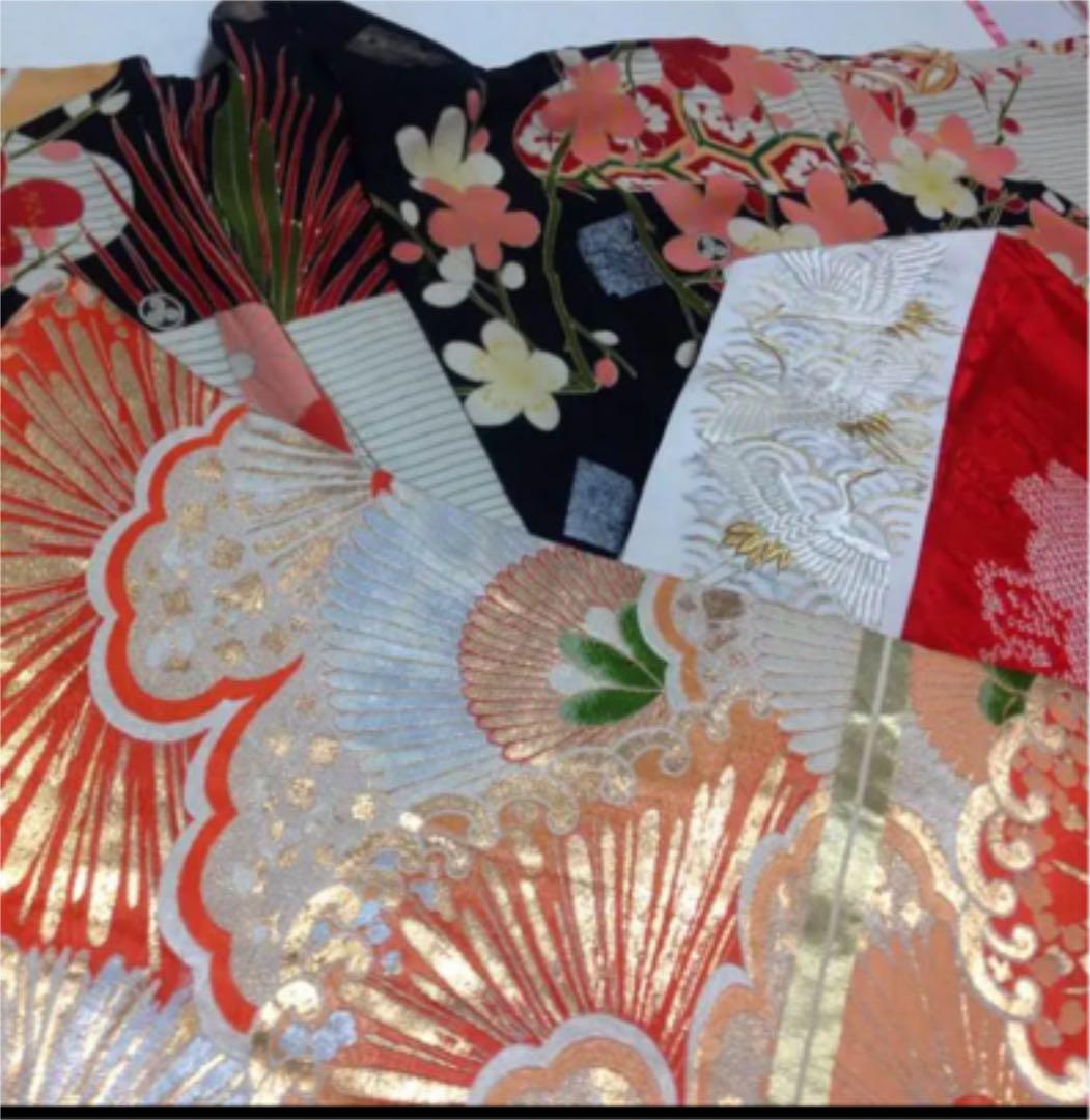婚礼 花嫁 引き振袖 アンティーク振袖 レンタル ☆【百花繚乱