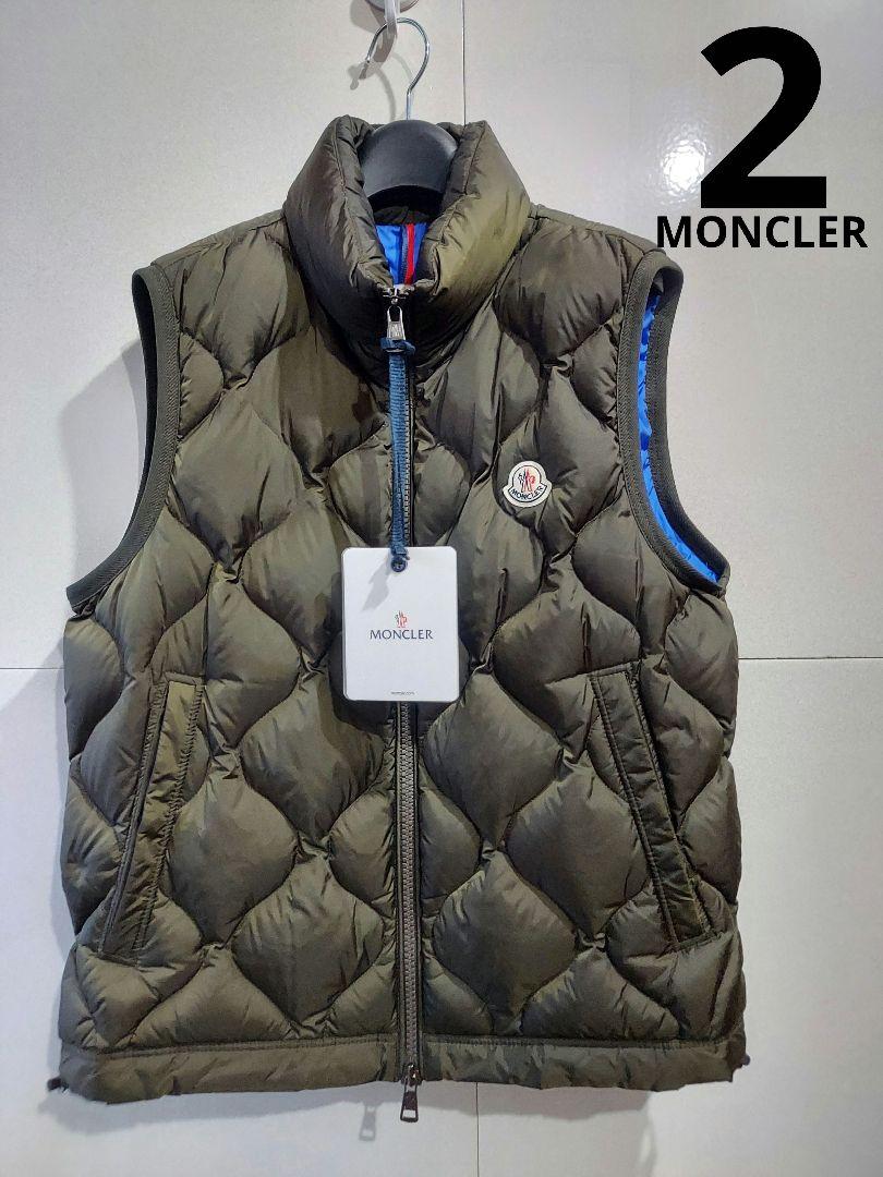 MONCLER ALLEMONT GILLETカーキブルーダウンベストサイズ2 物凄