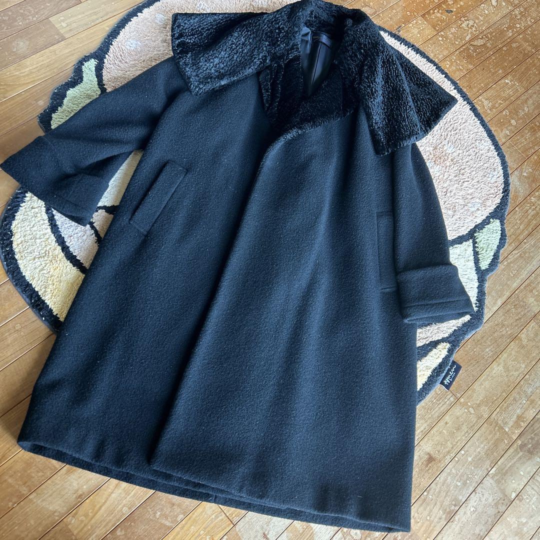美品CommedesGarçonsコムデギャルソン黒ロングコート