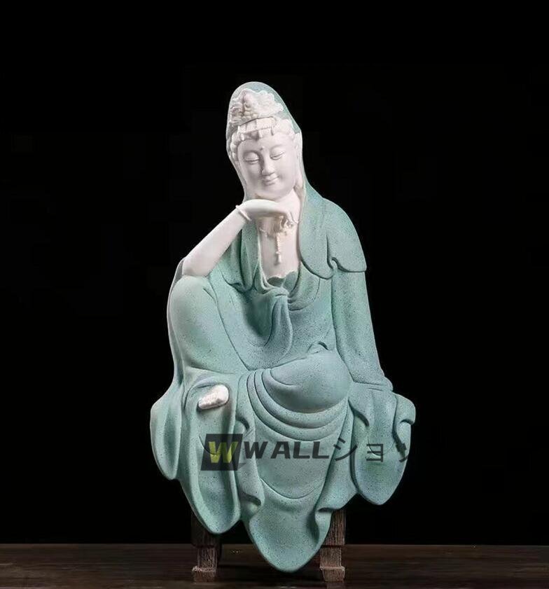 珍品☆木彫仏像 三面 西方三聖 座像 親しかっ 阿弥陀仏三尊（観世音菩薩