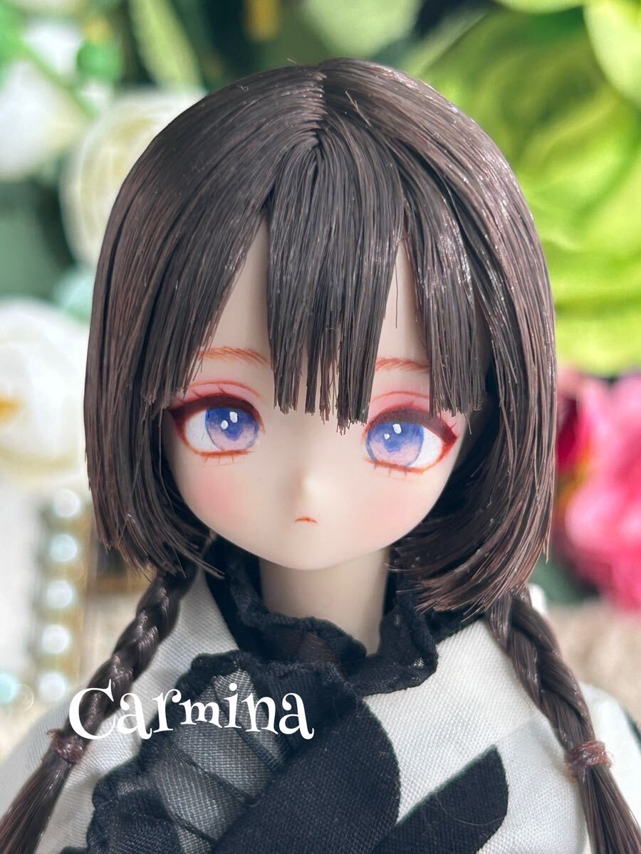 Carmina】カスタムヘッド ピュアニーモ用ヘッド（ホワイト）髪色ココアブラウン