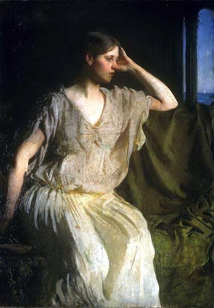 油絵 Abbott Handerson Thayer ギリシャ風衣装の女 ma1758 売買されたオークション情報 落札价格 【au  payマーケット】の商品情報をアーカイブ公開