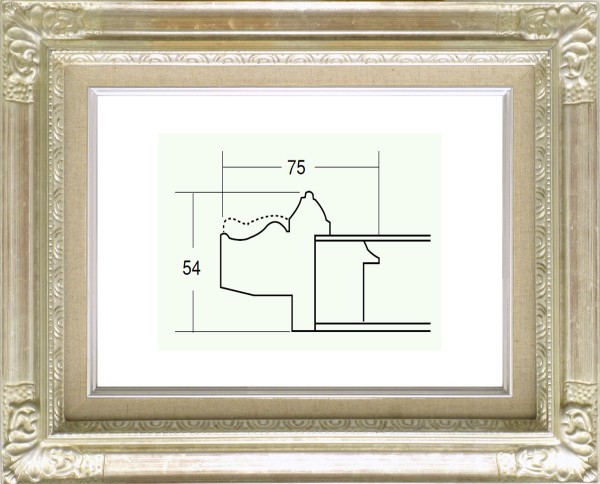 額縁 油絵油彩額縁 成型フレーム 8904 F4号 シルバー 銀 売買されたオークション情報 落札价格 【au  payマーケット】の商品情報をアーカイブ公開