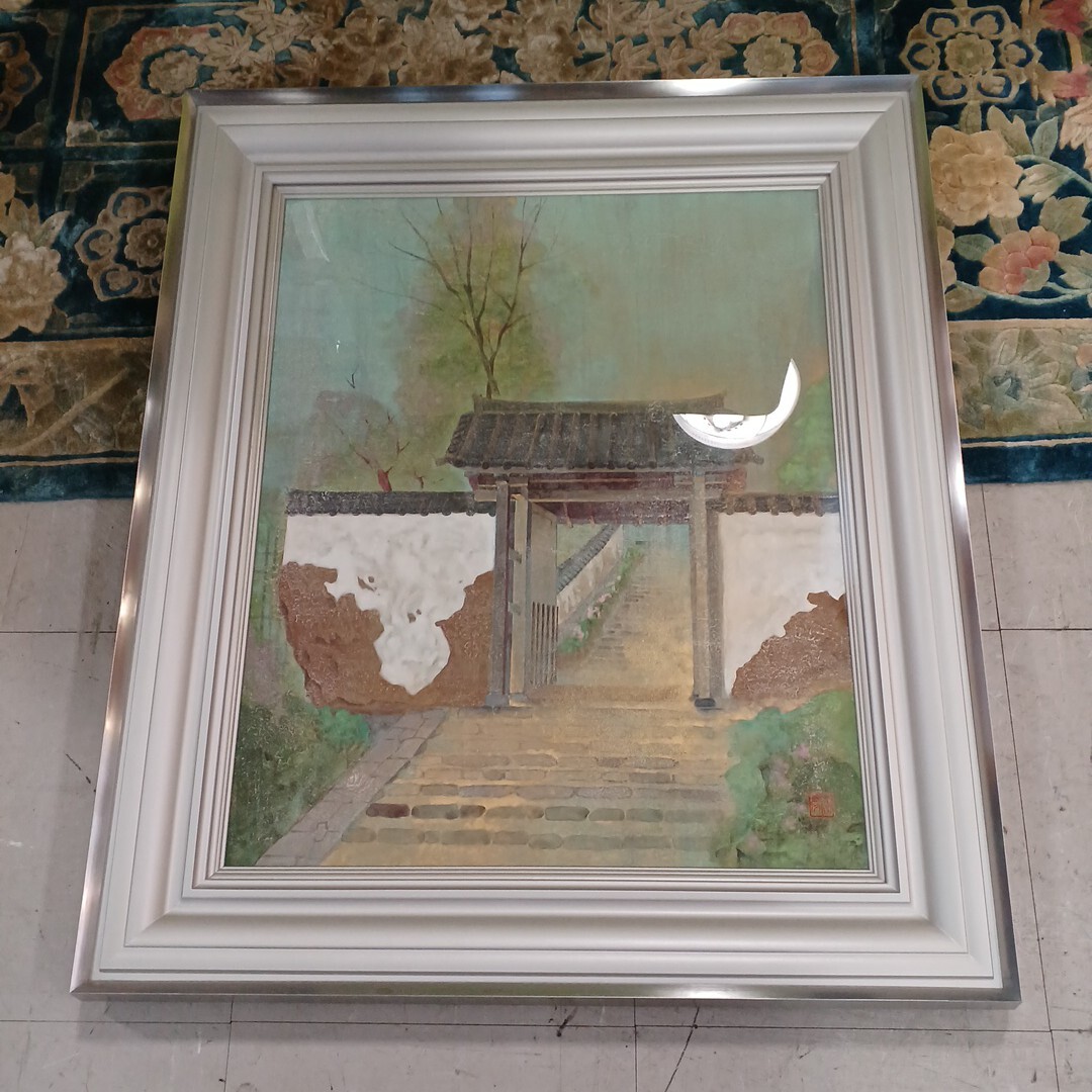 真作 平岩洋彦 古寺訪春 共シール 絵画 美術品 日本画 額装 レトロ 風景画 元箱付き 当時物 中古 長期保管 売買されたオークション情報 落札价格  【au payマーケット】の商品情報をアーカイブ公開