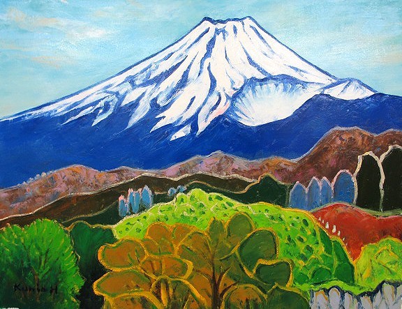 油彩画 洋画 油絵額縁付きで納品対応可 P20号 「富士山」 半澤 国雄 売買されたオークション情報 落札价格 【au  payマーケット】の商品情報をアーカイブ公開