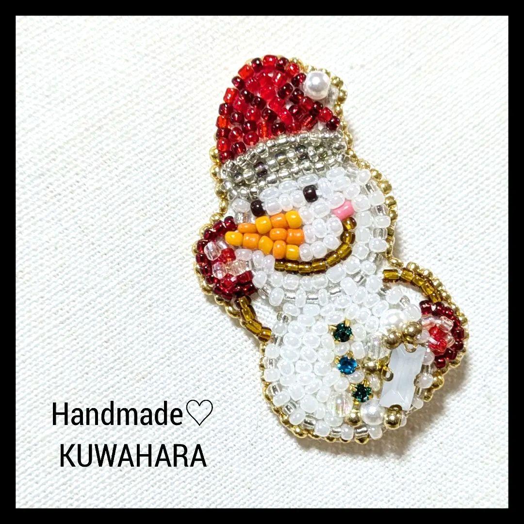 ビーズ刺繍ブローチ 雪だるま クリスマス ハンドメイド ビーズブローチ 売買されたオークション情報 落札价格 【au  payマーケット】の商品情報をアーカイブ公開