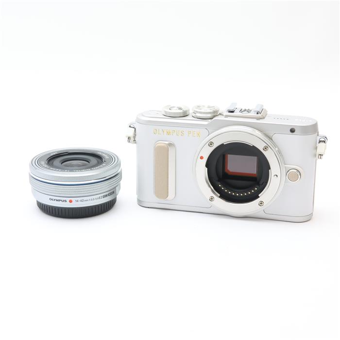 中古】 《美品》 OLYMPUS PEN E-PL8 14-42mm EZレンズキット ホワイト 【前後