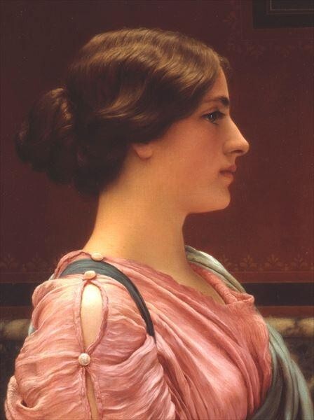 油絵 John William Godward_ シェリーローズ色の衣装 ma2215 売買されたオークション情報 落札价格 【au  payマーケット】の商品情報をアーカイブ公開