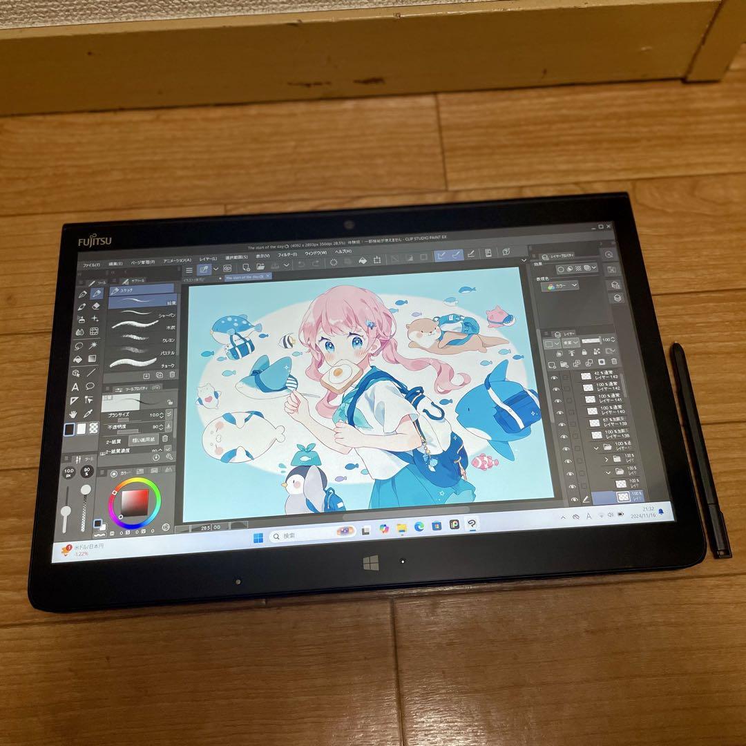 ◇富士通 ワコム i5 大画面13.3型 筆圧2,048段階 お絵描きタブレット