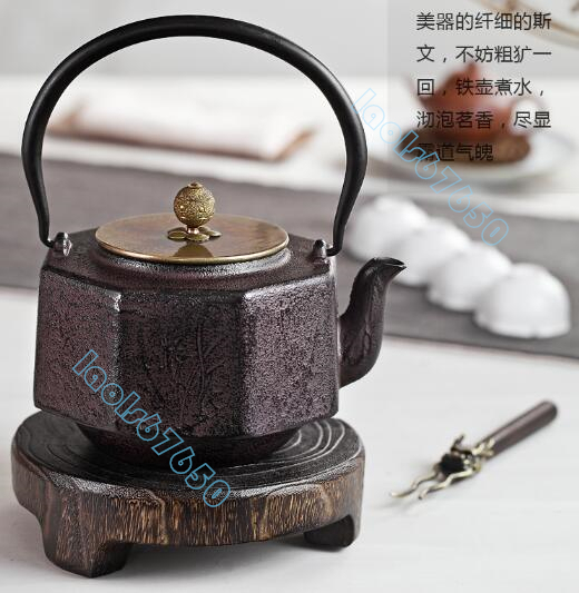 茶道具☆新品☆南部鉄器 ☆老鉄瓶 素肌鉄瓶 未塗装鉄器 提梁壺