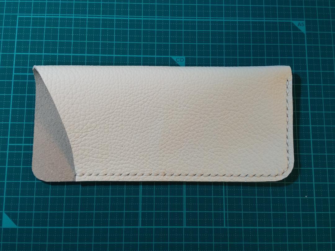 革製 メガネケース レザークラフト ハンドメイド作品 【No,2