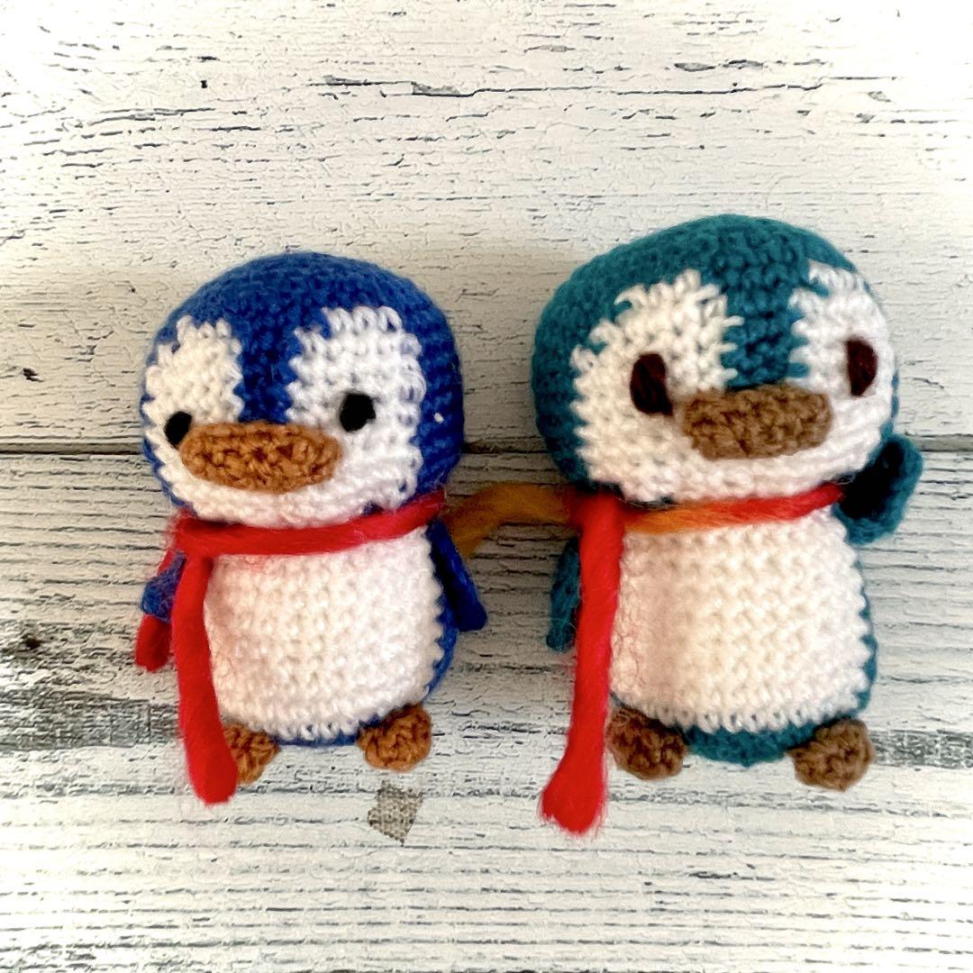 ペンギン あみぐるみ 2体セット ぼろく