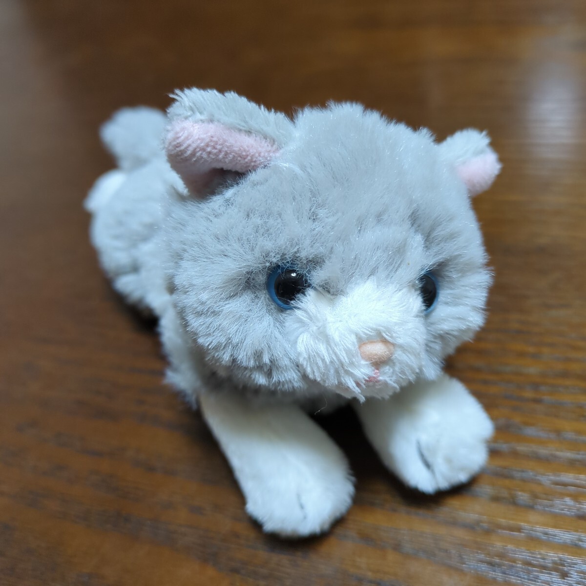 ひざねこ ちび GY サンレモン Sunlemon ぬいぐるみ グレー 猫