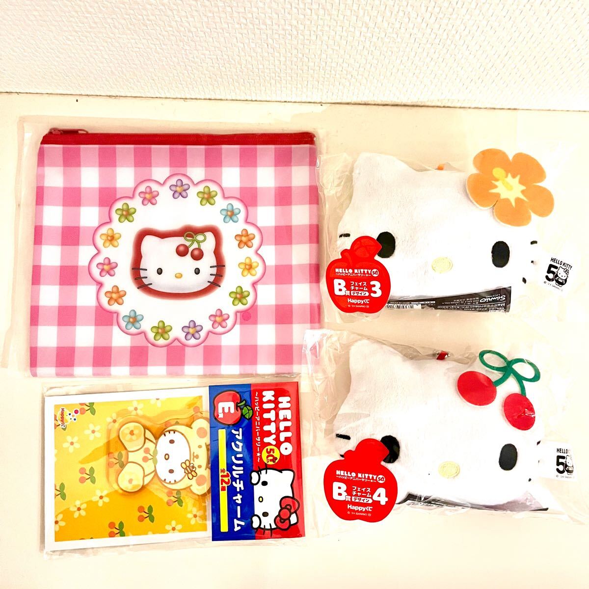 Happyくじ『HELLO KITTY 50th～ハッピーアニバーサリー☆～』4点