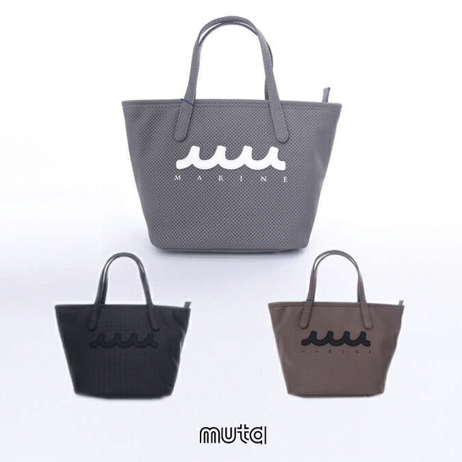 muta MARINE ムータマリン GOLF ゴルフ CONTINUA PERFORATED ETHICAL LEATHER MINI TOTE  BAG / パンチングエシカルレザー ミニトート