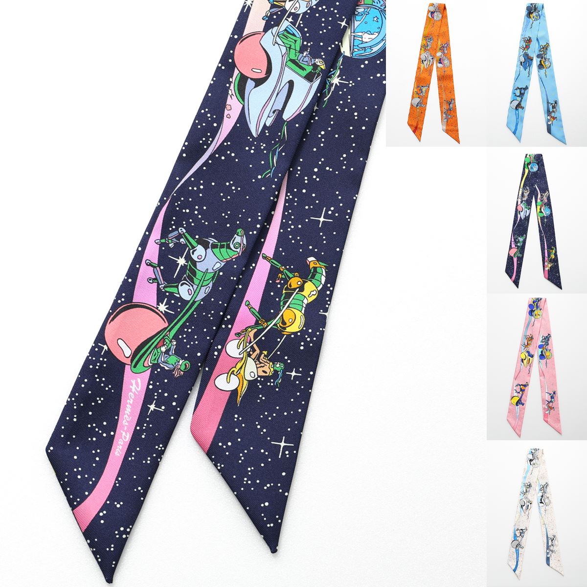 HERMÈS シルクスカーフ 花と葉 HERMÈS シルクスカーフ 花と葉