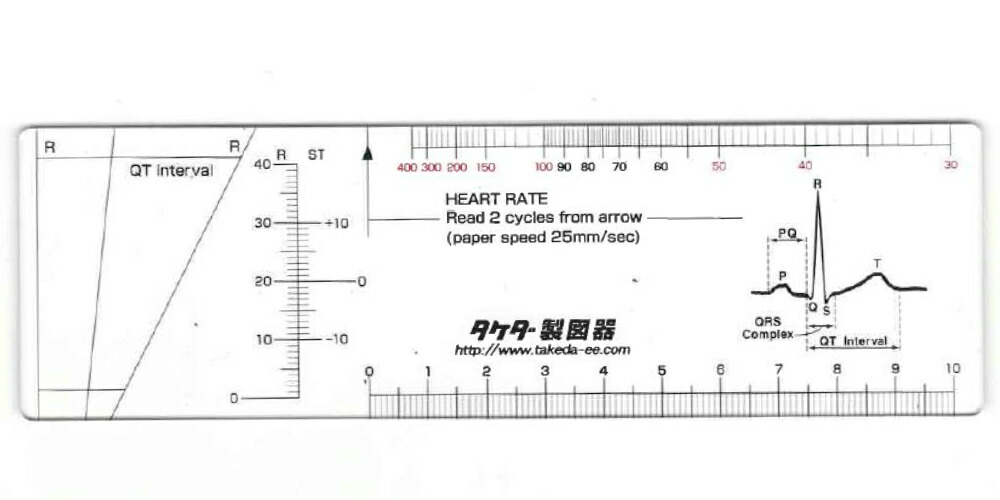 takeda 心電図スケール 25-3030 (心電図 図り 測り R波