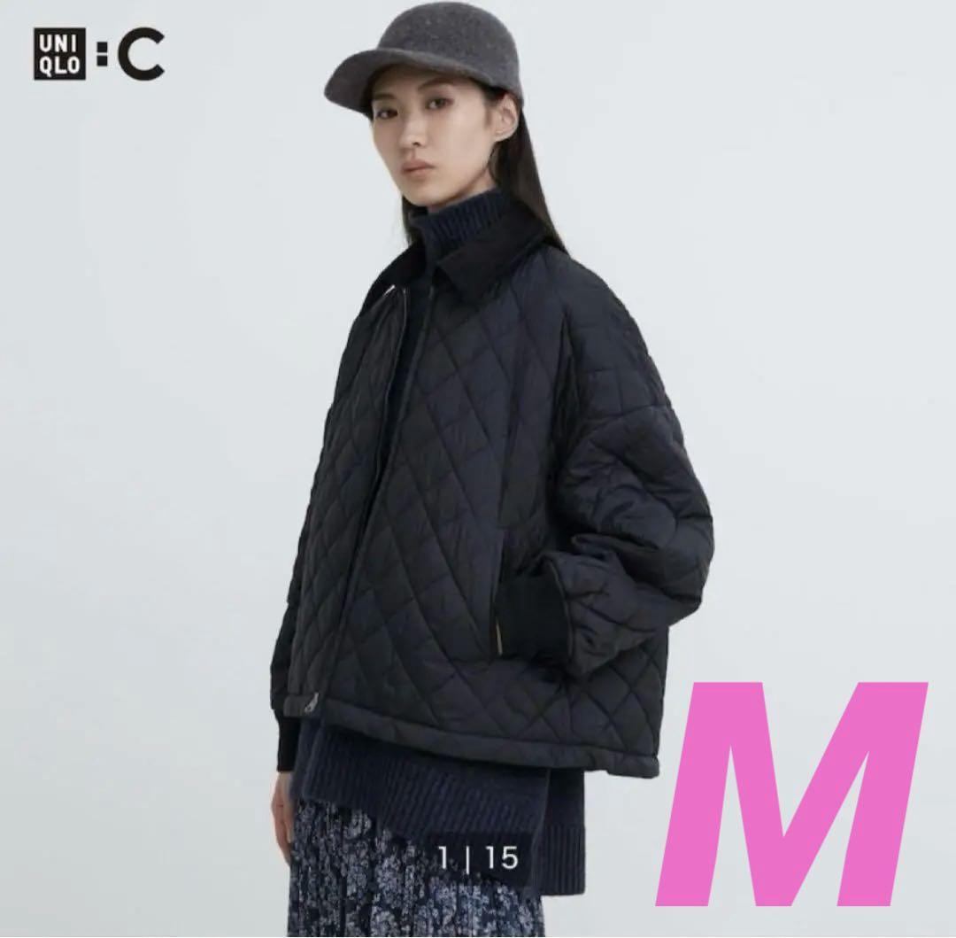UNIQLO CパフテックブルゾンM ブラック ねばき