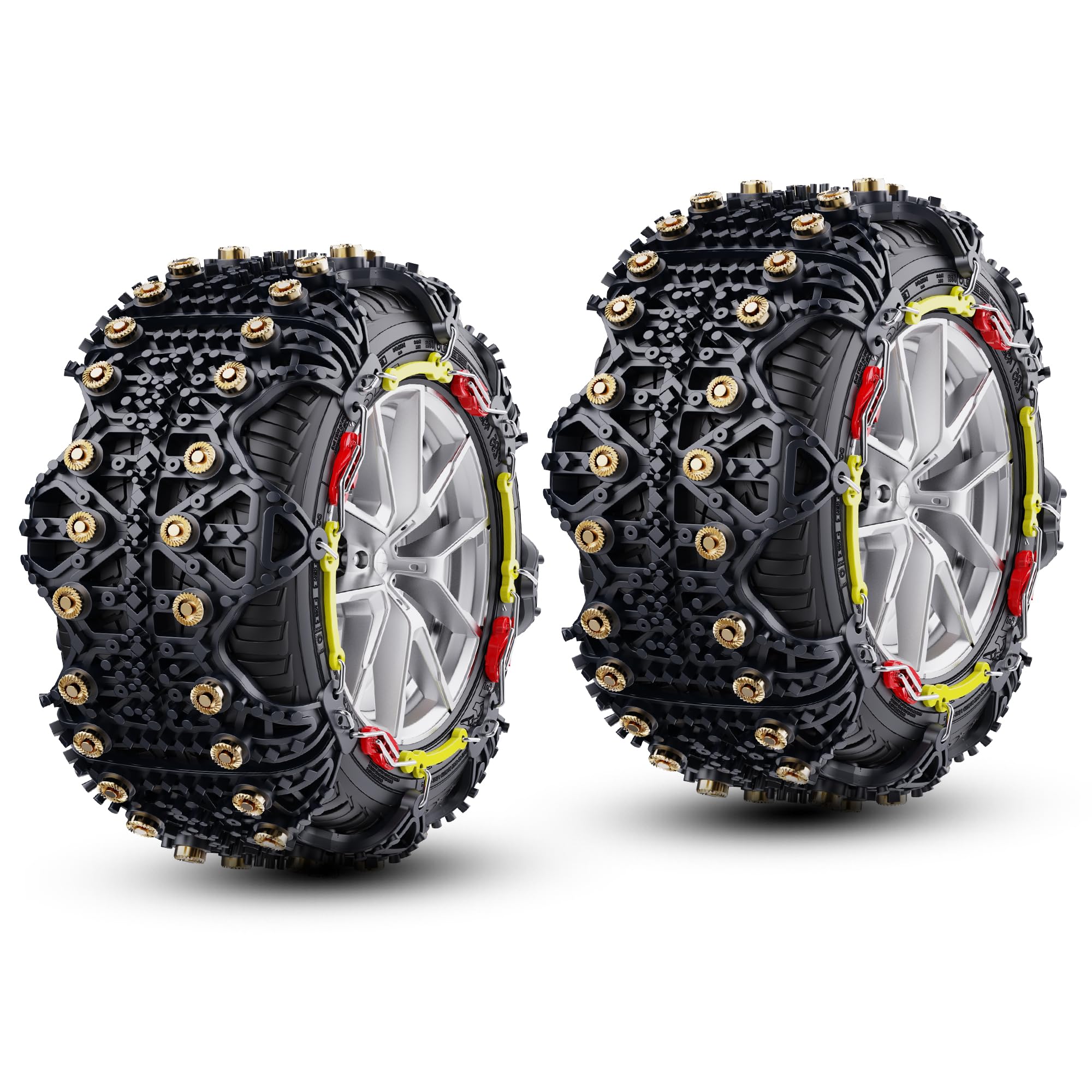 Amazon.co.jp: タイヤチェーン スノーチェーン 12mm 金属 90サイズ 亀甲型 CAR-TC-KN-090 : 車＆バイク