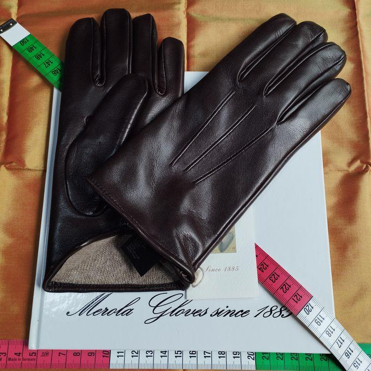 今季 メローラ ナッパ黒 カシミア黒 革手袋 グローブ MEROLA