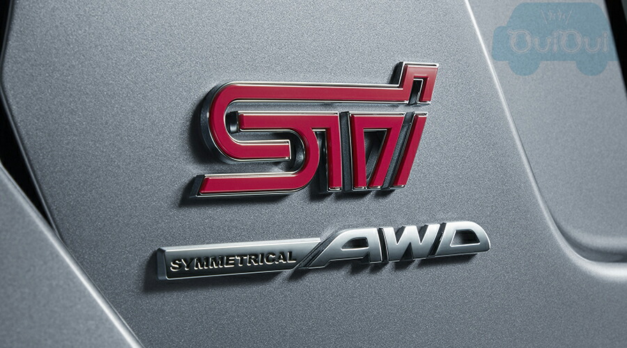 93079VA290【スバル純正】「シンメトリカルAWD」+「STI」レターマーク リヤ用 2柄セット WRX S4