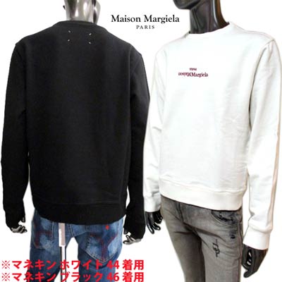 メゾン マルタン マルジェラ MAISON MARGIELA メンズ トップス スウェット トレーナー ロゴ 2color フロントMAISON  MARGIELAロゴ刺繍付きスウェット ブラック 目まぐるしい S50GU0166 S25503 101/900 (R85800) GB121  春夏【送料無料】 【smtb-TK】