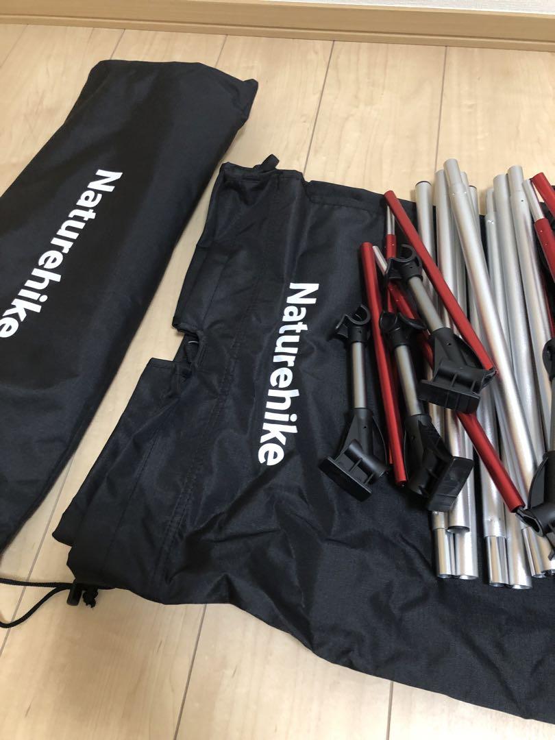 ネイチャーハイク　コット　ブラック　耐荷重150kg 未使用 ネイチャーハイク コット ブラック 耐荷重150kg 売買された