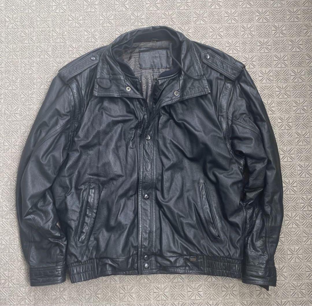 Y2K bomber フライト　レザー　ジャケット　アメカジ　裏原　パンク3 Y2K bomber フライトレザージャケットアメカジ裏原パンク3