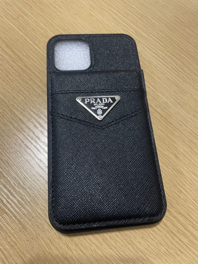 PRADA iPhoneケース 手帳型 ブラック