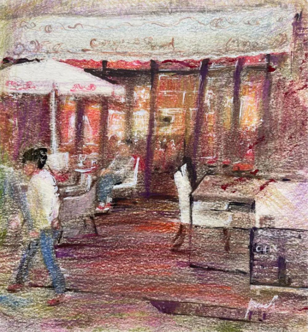 【誠実】 ○⭐︎ほっとカフェ絵画原画 絵画