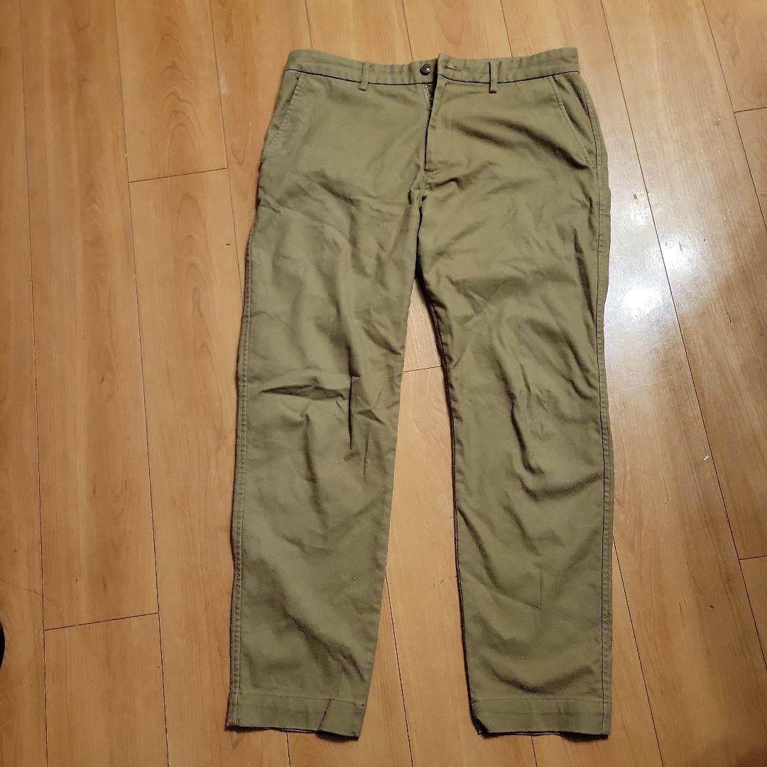 Drawer スラックスベージュ34 センタープレス厚手チノ美品