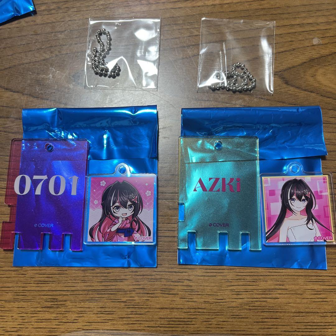ホロライブ 極楽湯 コラボ　銭湯錠風アクリルキーホルダー　AZKi 2個　b ホロライブ極楽湯銭湯錠風キーホルダーAZK i 2点セット