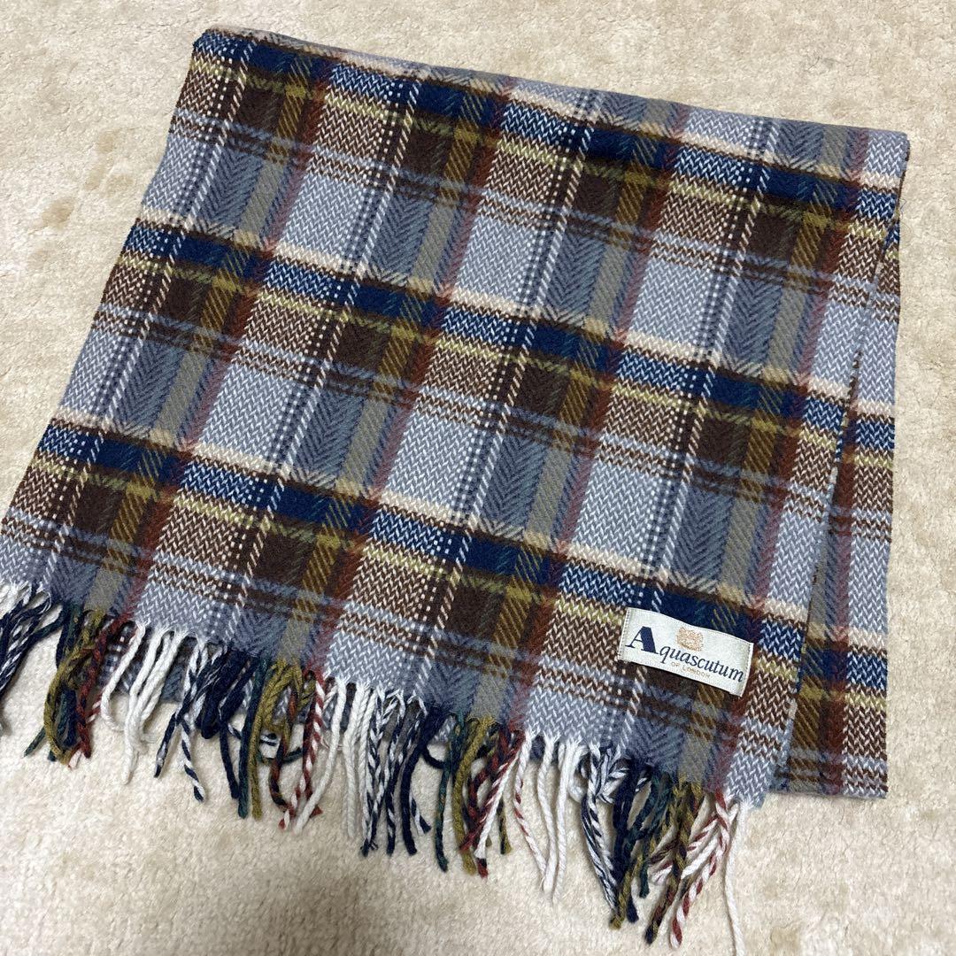 AQUASCUTUM アクアスキュータムウールマフラースコットランド製 2025年最新】Yahoo!オークション -アクアスキュータム マフラー