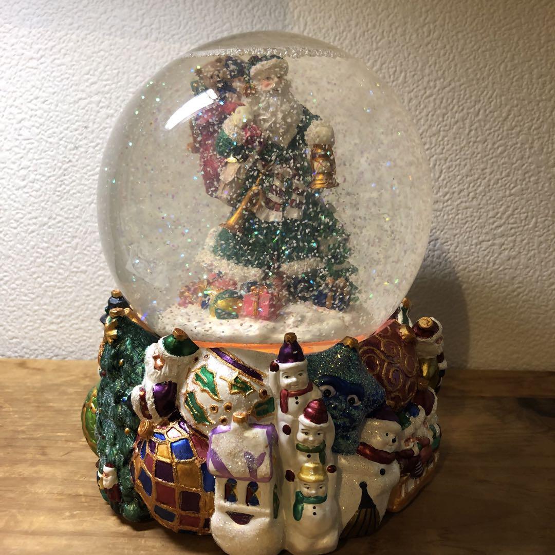 アンティーク風コストコクリスマス用品スノードームオルゴール