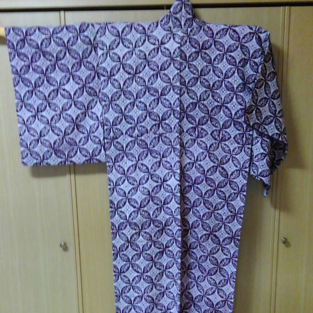 正絹ちりめん地小紋柄反物(No.621)