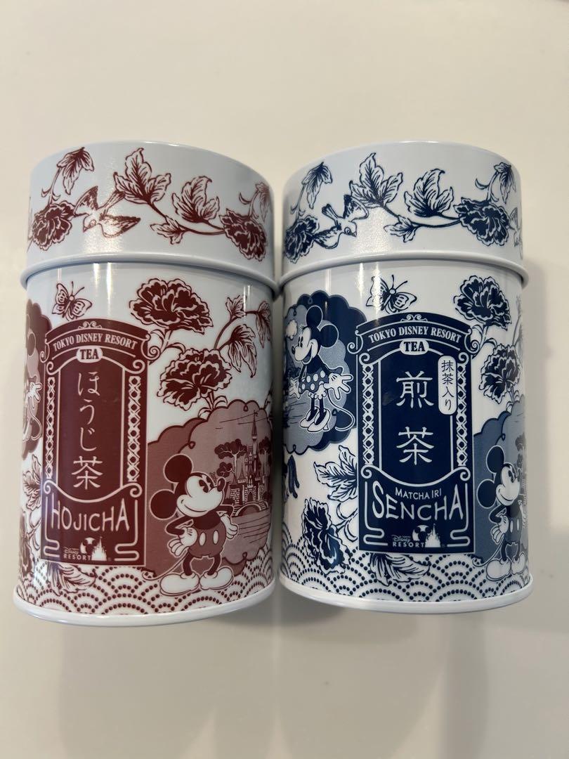東京ディズニーリゾート 空き缶 ほうじ茶 煎茶 茶筒セット