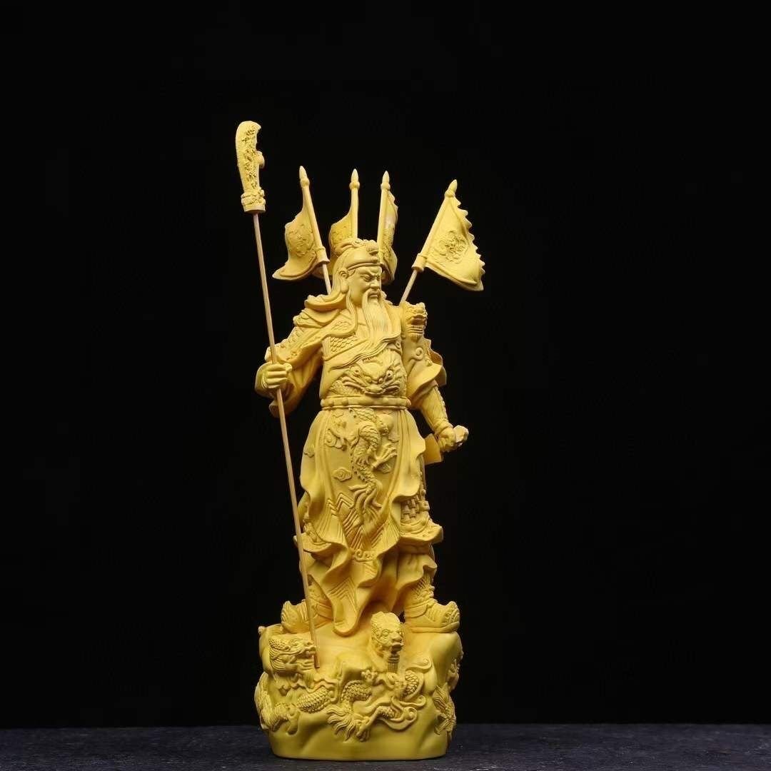 中国美術 仏像木彫 関羽像 武財神 美術品 工芸品 関公聖君